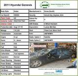 2011 HYUNDAI GENESIS Owners Manual Service Guide Book Handbook with Case G