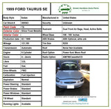 1996 - 1999 FORD TAURUS Sedan Rear Trunk Lid Paint Code TS Silver Frost Metallic