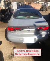 1996 - 1999 FORD TAURUS Sedan Rear Trunk Lid Paint Code TS Silver Frost Metallic