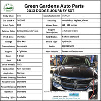 2013 DODGE JOURNEY 2.4L Engine Fuel Gas Injection Rail With 4 Injectors A/T OEM