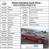 2015 - 2019 HYUNDAI SONATA Coil air Spring rear 2.4L VIN F(8th digit) metal roof