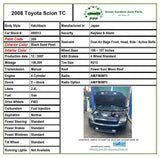2006 - 2010 SCION TC Hatchback 2.4L 4 Cylinder FWD Engine Motor 2AZFE 156K Miles