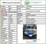1996  2002 TOYOTA COROLLA Crossmember Sub-Assy Front Suspension Engine Cradle