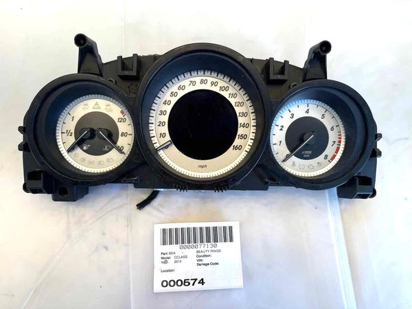 2014 MERCEDES C-CLASS Speedometer Instrumental Cluster Trim Cover 204 Type C250