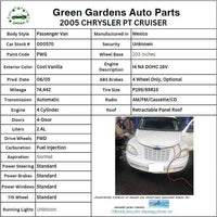 2005 CHRYSLER PT CRUISER Front Door Upper & Lower Hinge Right Passenger Side