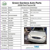 1996 - 1999 FORD TAURUS Sedan Fender Panel Paint Code C2 Right Passenger Side