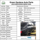 2014 MERCEDES 1.8L 4 Cylinder Climate Control Pillar A Panel Trim Assembly OEM