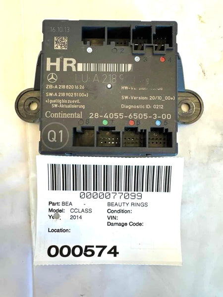 2013  2014 MERCEDES C250 Chassis Brain Box Door Control Module A2188201626 1.8L