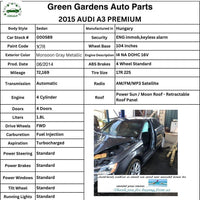 2015 AUDI A3 PREMIUM Rear Back Windshield Wiper Motor Sedan Passenger Right RH
