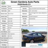 2006 - 2009 MAZDA 3 Sedan 2.3L 4 Cylinder w/o Turbo Engine Motor 165K Miles