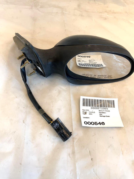 2000 - 2007 FORD TAURUS Power Door Mirror Left Side w/o Heat & Light Black LH
