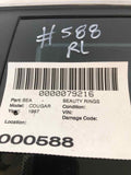 1997 MERCURY COUGAR XR-7 Sedan Rear Vent Glass Window w/ Tinted Driver Left LH