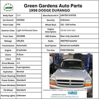 1998 - 2000 DODGE DURANGO SUV 5.2L 8 Cylinder Engine Motor 145K Miles