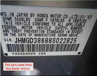 2008 HONDA FIT Hatchback Radiator 1.5L Intercooler Motor Cooling Fan Blade OEM Q