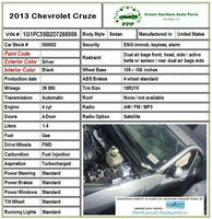 Chevrolet CHEVY CRUZE 2013 Used Inside Door Handle Front Right Passenger Side