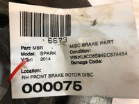 2014 CHEVROLET SPARK Front Brake Rotor Plate Disc Passenger Right RH OEM Q