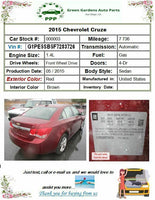 2015 CHEVROLET CRUZE Rear Back Seat with Headrest Driver Back Left Leather LH Q