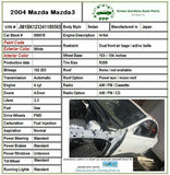 Mazda3 Mazda 3 2004 2005 Front Seat Driver Left Side Manual Black Cloth 189565