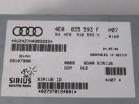 AUDI A4 09 Sirius Satellite Radio Control Module Unit 2008 2009 4E0035593F OEM