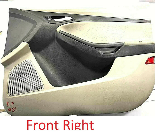 2018 FORD FOCUS Front Door Trim Panel Interior Passenger Right Beige RH OEM Q