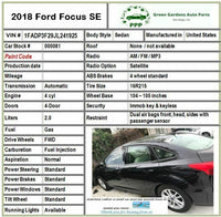 2018 FORD FOCUS Inner Belt Weather Stripping Seal Rear Passenger Right RH OEM Q