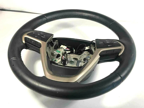 2015 JEEP CHEROKEE Steering Wheel w/ Switch & Cover Leather Black OEM Q
