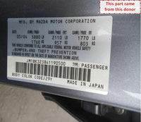 2004 MAZDA 3 Rear Seat Belt Safety Seatbelt w/ Buckle Latch Passenger Right RH Q