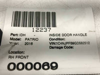 2016 JEEP PATRIOT Front Inside Door Handle Passenger Right RH OEM Q