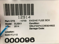 2013 2014 SUBARU XV CROSSTEK Electrical Cabin Interior Fuse Box 2.0L Interior Q