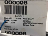 2013 - 2017 SUBARU XV CROSSTREK Right Passenger Rear Axle Shaft Used