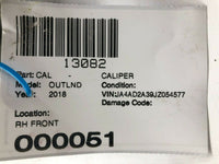 2018 MITSUBISHI OUTLANDER Front Brake Caliper Stop Hardware Passenger Right Q
