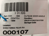 1995 - 2000 FORD CONTOUR Rear Outside Door Handle Right Gray RH OEM Q