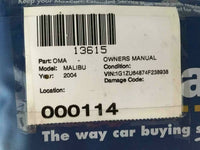 2004 CHEVROLET MALIBU Owners Manual Service Guide Handbook OEM Q