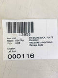 2016 NISSAN SENTRA Front Brake Backing Plate Dust Shield Cover Driver Left Q