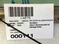 2005 TOYOTA CAMRY Rear Back Door Glass Window Ultraviolet Driver Left LH OEM Q