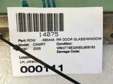 2005 TOYOTA CAMRY Rear Back Door Glass Window Ultraviolet Driver Left LH OEM Q