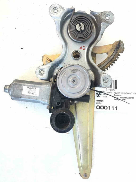 2005 TOYOTA CAMRY Rear Power Window Regulator w/ Motor Driver Left LH OEM Q
