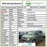 2003 - 2008 HONDA ELEMENT Headlight & Wiper Interior Combination Switch Control