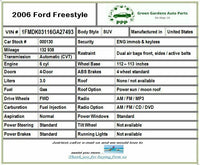 2005 - 2007 FOOD FREESTYLE Headlight Lamp Headlamp Assembly Driver Left OEM