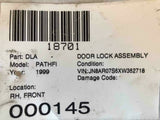 1999 NISSAN PATHFINDER Front Door Lock Latch Assembly Passenger Right RH OEM