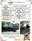 NISSAN SENTRA  2013 - 2019 Used Rear Door Color Code: KH3 Left Driver Side