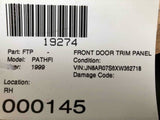 1999 NISSAN PATHFINDER Front Door Trim Interior Panel Passenger Right RH OEM