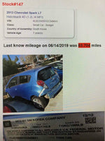 2013 CHEVROLET SPARK Front Door Trim Interior Panel Driver Left Black & Blue OEM
