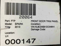 2013 CHEVROLET SPARK Front Door Trim Interior Panel Driver Left Black & Blue OEM