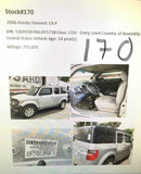 2006 HONDA ELEMENT Overhead Console Roof Interior Light Reading Lamp OEM