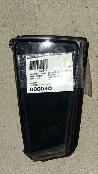 MAZDA 3 2010 - 2013 Quarter Window Driver Side Left Door Window Panel w/ Tint