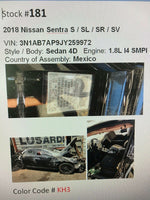 2013 - 2019 NISSAN SENTRA Front Brake Caliper Stop Hardware Passenger Right 1.8L