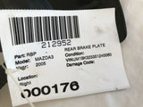 2005 MAZDA 3 Rear Brake Plate Backing Plate Dust Shield Passenger Right RH OEM