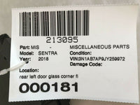 2018 NISSAN SENTRA Rear Door Glass Corner Filling Molding Driver Left LH OEM