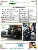 2015 CHEVROLET IMPALA Rear Back Brake Plater Rotor Drum Driver Left LH OEM